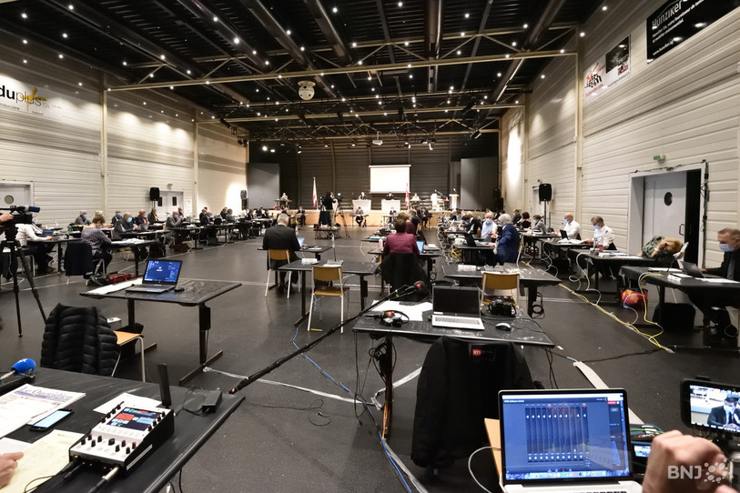 Le Parlement jurassien siégeait ce jeudi à la Halle des expositions à Delémont. (Photo : Georges Henz/archives).
