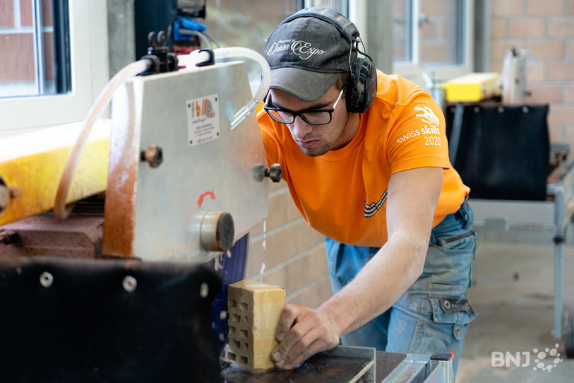 Employé d'une entreprise de construction à Moutier, Jonah Rieder était le plus jeune des concurrents. (Photo : SwissSkills 2020)