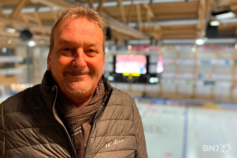 Patrick Hauert, le président du HC Ajoie, dans la nouvelle Raiffeisen Arena.