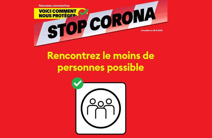 Les mesures coronavirus sont désormais accompagnées d'un volet répressif. (Illustration : BAG/OFSP).