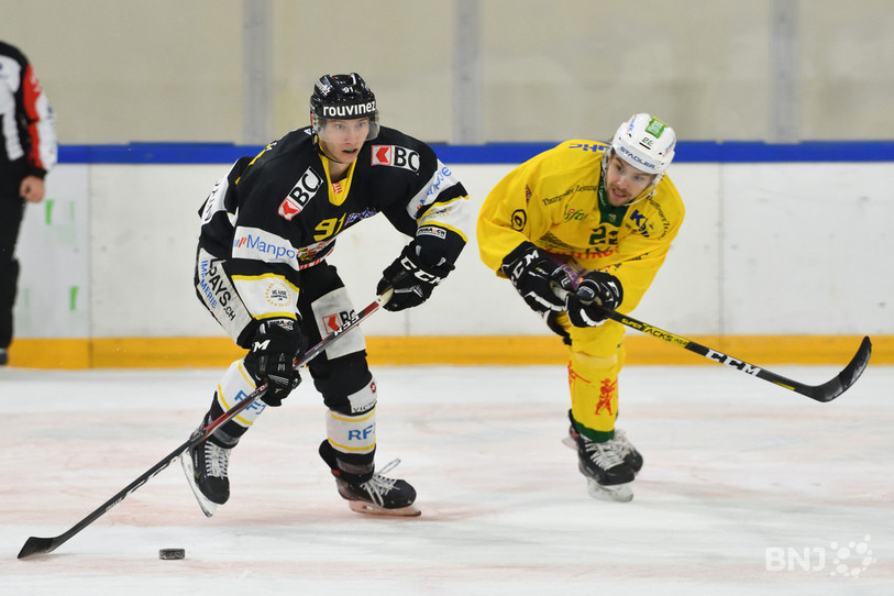 Steven Macquat a inscrit son 2e but de la saison contre Zoug Academy. Il n'avait plus trouvé la faille depuis le mois d'octobre (photo : archives Georges Henz).
