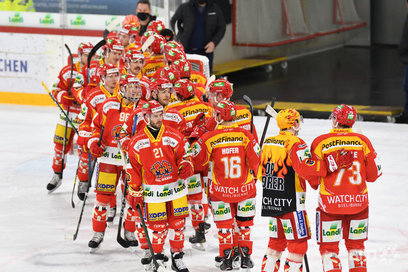 Le HC Bienne défiera les ZSC Lions le 8 janvier (photo : archives/Georges Henz).