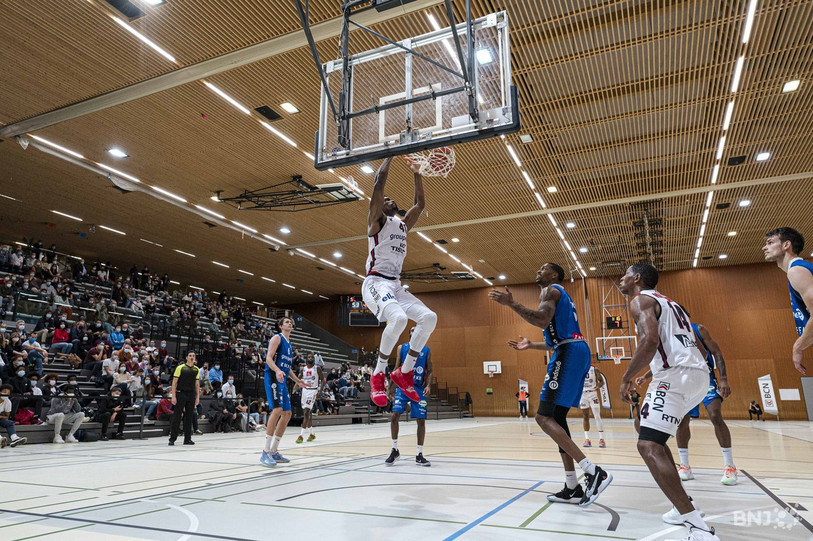 Les joueurs d'Union Neuchâtel défieront Nyon mercredi soir dans leur salle de La Riveraine (photo : archives).