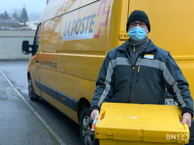 Yves Queloz, facteur depuis près de 40 ans.