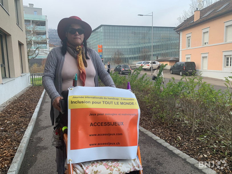 Estelle Berberat se bat pour que les personnes en situation de handicap soient mieux incluses dans la société.