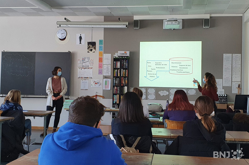L'atelier de prévention permettait aux élèves de lever le tabou sur la thématique du suicide.