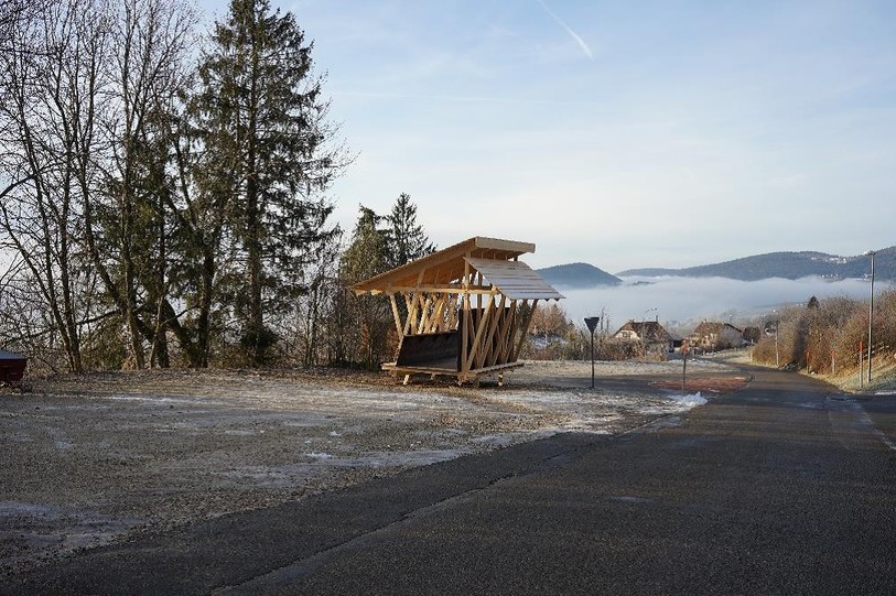 Le pavillon de Nods a été démonté après son année de test. (Photo: Parc Chasseral - BFH)