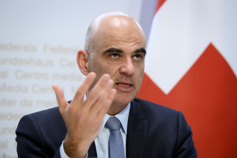 Le conseiller fédéral en charge de la santé Alain Berset. (Photo : KEYSTONE / Anthony Anex).
