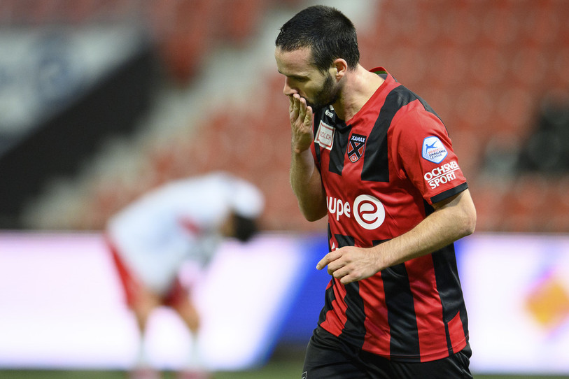 Raphaël Nuzzolo était remplaçant. Il est apparu est 2e mi-temps. (photo : KEYSTONE/Laurent Gillieron).
