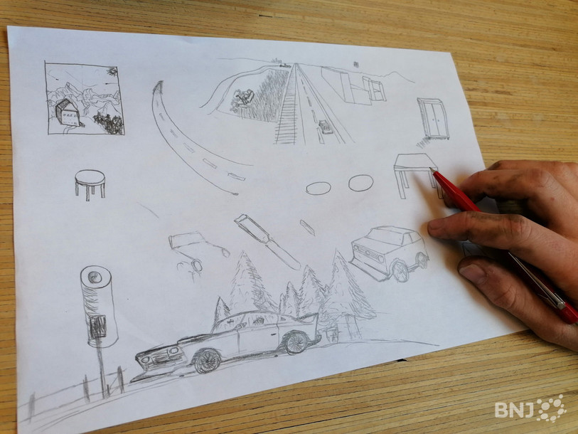 Les apprentis ont dû réaliser plusieurs exercices, avant d’avoir carte blanche pour réaliser des dessins.