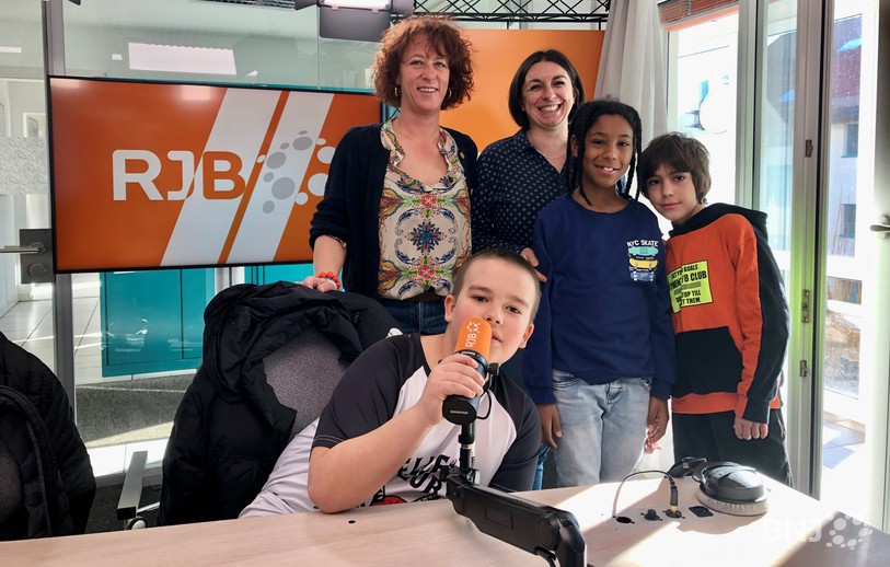 Enzo, Ahmed et Elior avec leurs accompagnantes Mesdames Christelle Minder et Laethicia Saint-Martin.