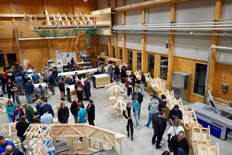 Les maquettes des apprentis en exposition lors du concours.