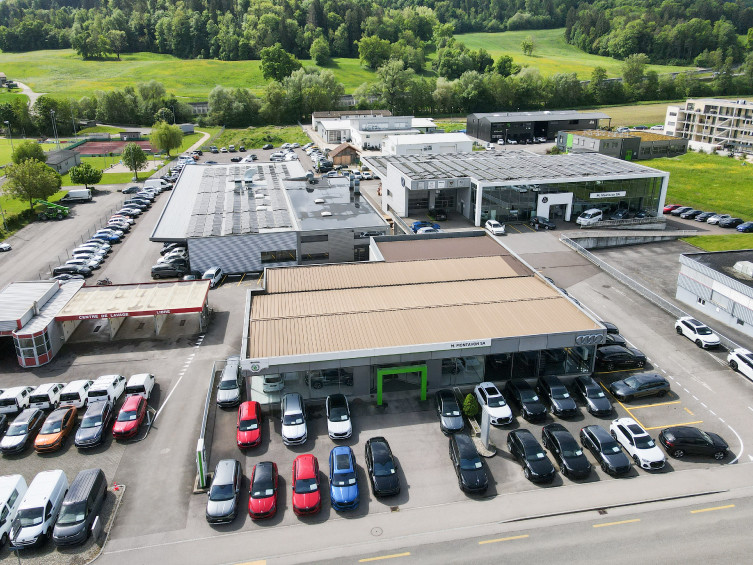 Photo du garage Montavon vu de haut
