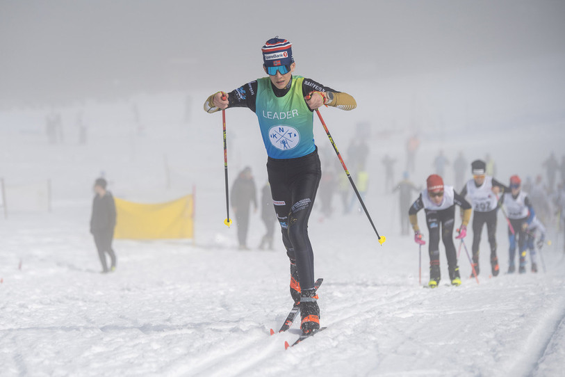 Thibaud Bregnard a fait coup double dimanche au col de Jaun. (Photo : Giron jurassien/David Moret)