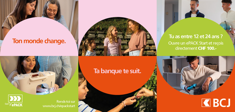 Publicité BCJ pour compte bancaire ePACK Start