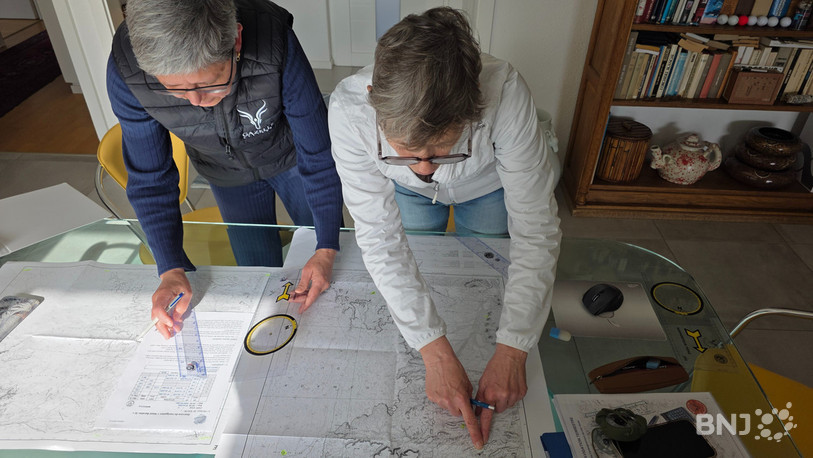 Mardi, l’équipe Swiss-Spirit s’exerçait à la navigation.
