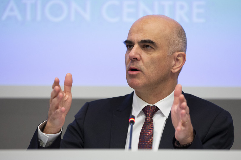Le conseiller fédéral en charge de la santé Alain Berset tient une conférence de presse ce mercredi dès 14h. (Photo : KEYSTONE / Peter Klaunzer).