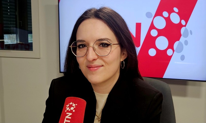 Veronica Fusaro, en pleine tournée promo en vue de l’Eurovision, dans « La Matinale ».