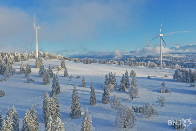La Ville de La Chaux-de-Fonds change d'avis sur les éoliennes. (Photo d'illustration : Georges Henz).