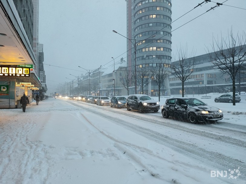 La neige est tombée en masse mardi sur La Chaux-de-Fonds.