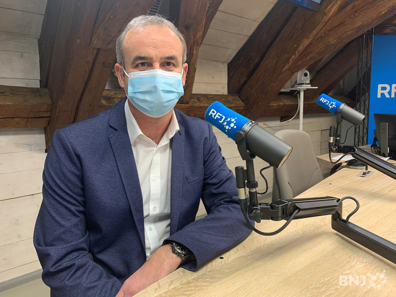 Thomas Schaffter, président de l'Association du commerce jurassien, était l'invité du Journal de 12h15 sur RFJ.