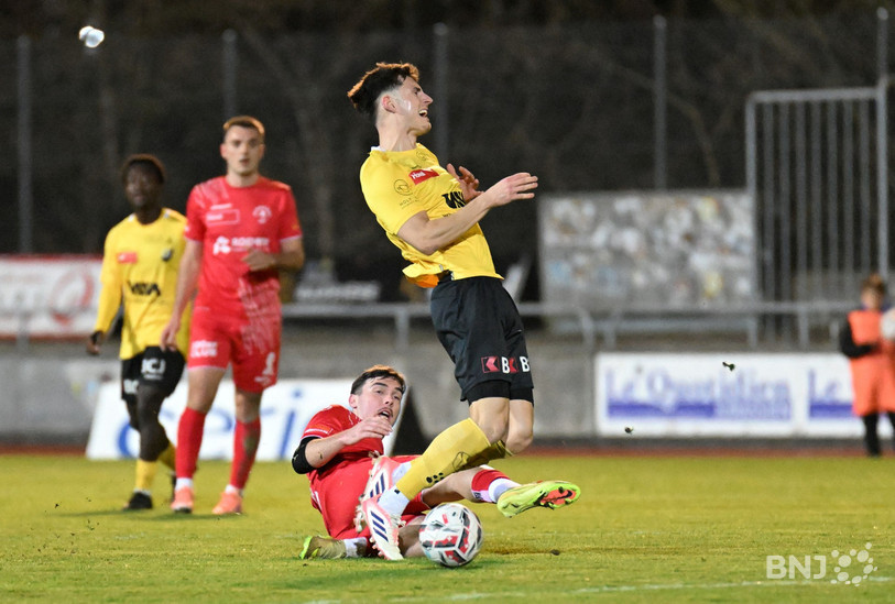 Florent Hushi et les SR Delémont ont souffert contre Black Stars. (Photo : Georges Henz)