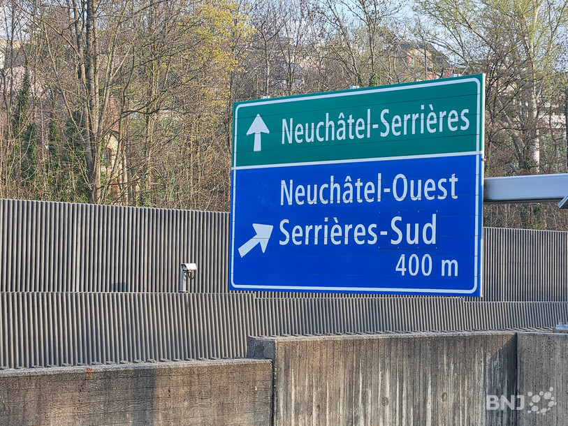 L'autoroute sera fermée de nuit entre Neuchâtel-Serrières et Neuchâtel-Ouest. (Photo : archives)