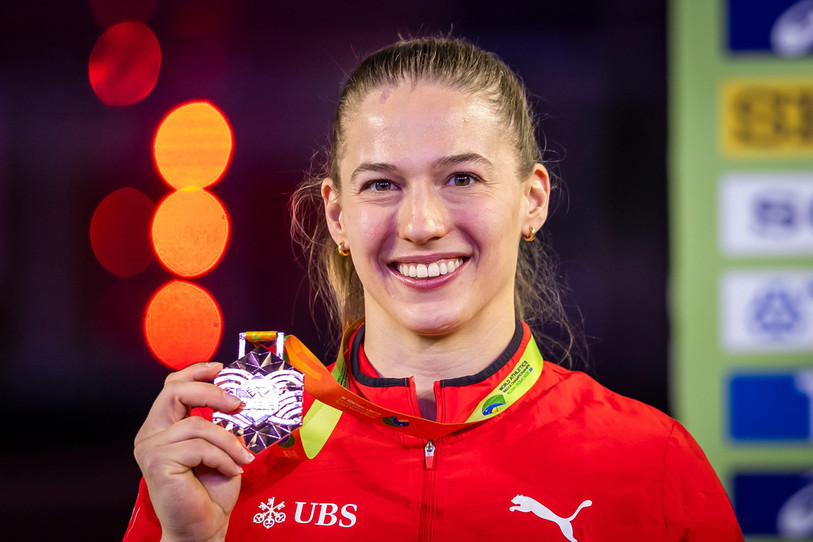 Angelica Moser rentre de Pologne avec une médaille de bronze autour du cou. (Photo : Keystone/Michael Buholzer)