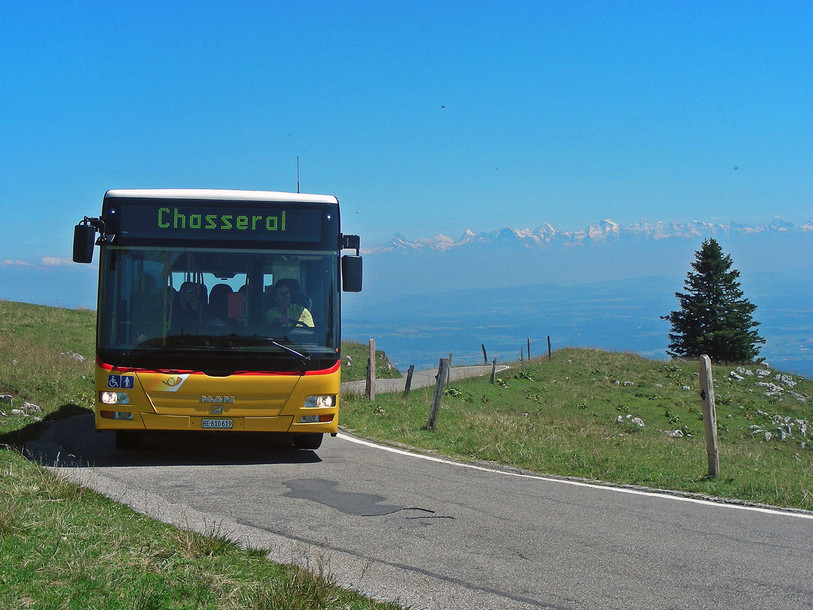 La fréquentation de la ligne Nods-Chasseral gérée par CarPostal a chuté en 2020. (Photo : Parc Chasseral).