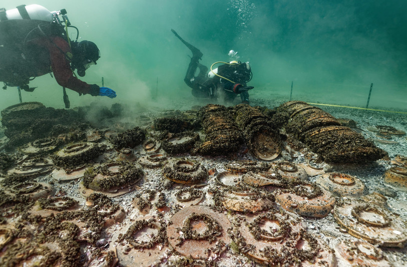 Une cargaison romaine du Ier siècle a été découverte dans le lac de Neuchâtel.(Photo : Crédit © Fondation Octopus)