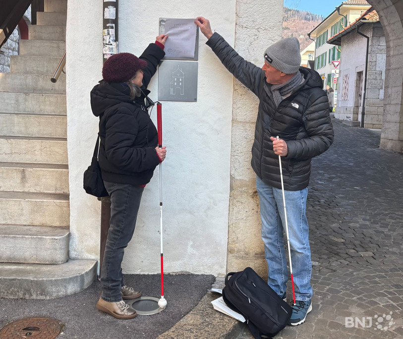 L'inauguration des nouvelles plaques tactiles a eu lieu ce jeudi.