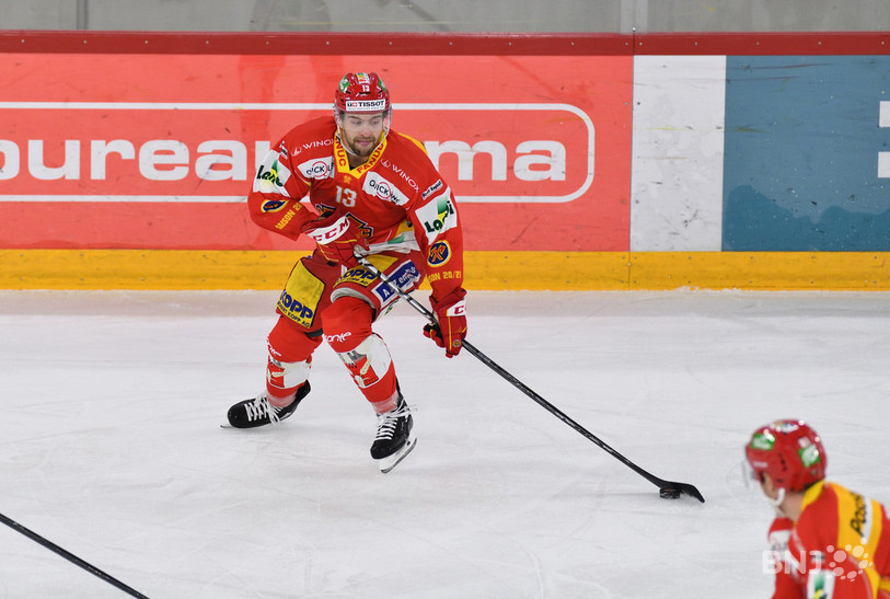 Luca Hischier a marqué le deuxième but biennois dans les dernières secondes. (Photo d'archive : Georges Henz)