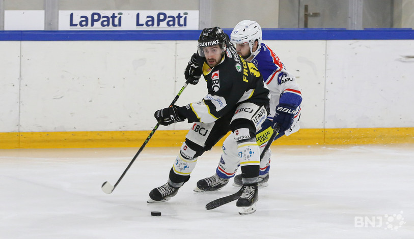 Thibault Frossard s'est offert son 13e but de la saison samedi (photo : Mauricette Schnider).