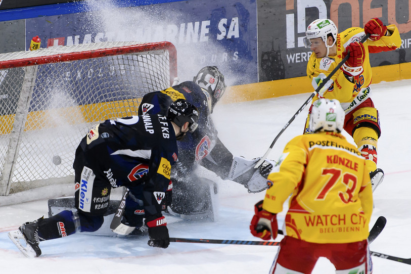 Damien Brunner inscrit le 3-1 et signe son 9e but de la saison et son 18e point en 16 matches. (Photo : KEYSTONE/Anthony Anex)