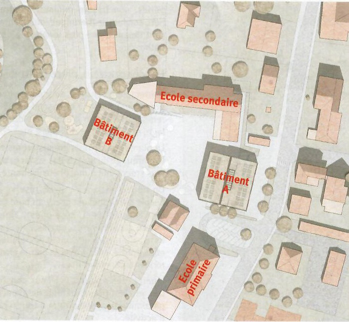 Le bâtiment A sera le premier à être construit. Il sera suivi du bâtiment B (image : Reflets de La Tour).