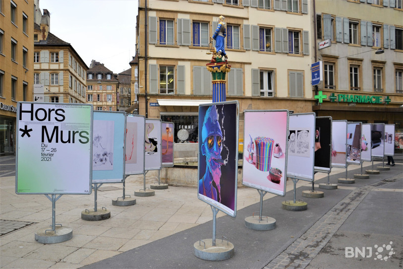 Les affiches présentent une sélection des travaux des étudiants de l'école d'art.