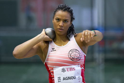 Caroline Agnou a obtenu une médaille nationale samedi à Macolin. (Photo: KEYSTONE/PETER KLAUNZER)