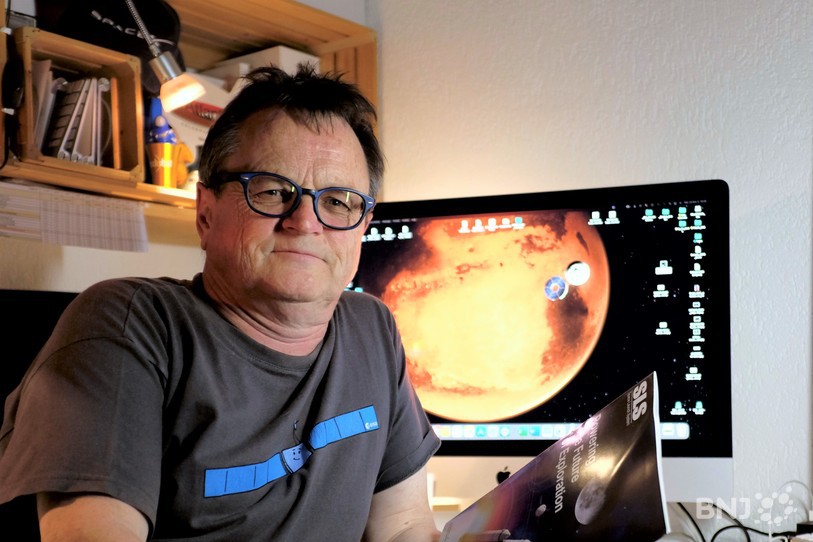 Roland Keller dans son bureau de Courrendlin