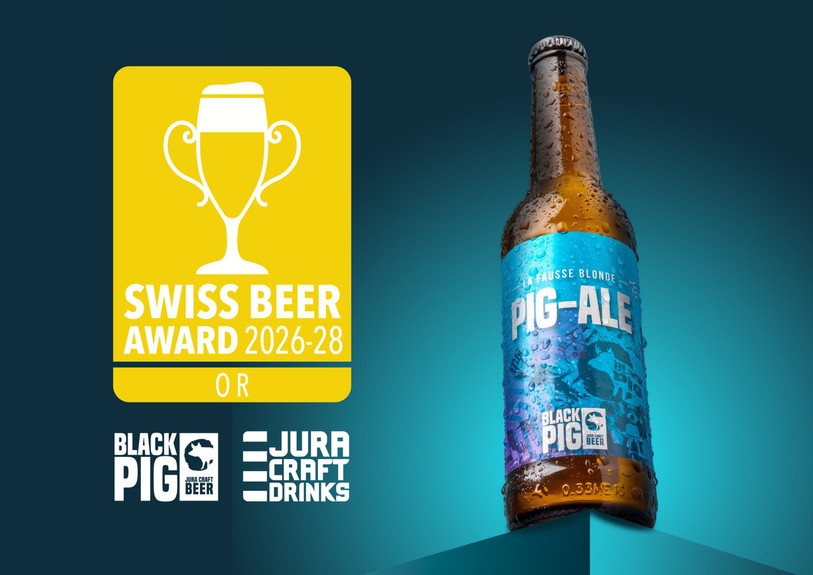 La « Pig-Ale » de la brasserie Black Pig à Courroux a décroché une médaille d'or dans la catégorie « Pale Ale » au Swiss Beer Award. (Photo : BlackPig)