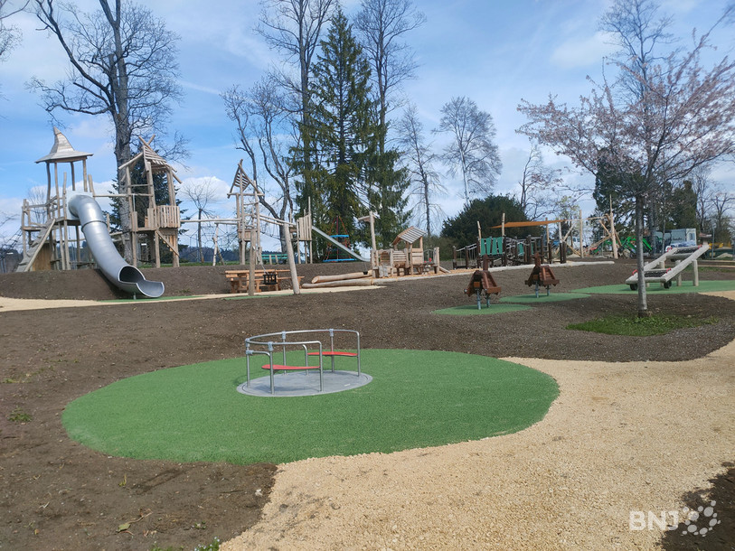 La Place de jeux des petits Lions du parc Gallet, prête à accueillir les premiers enfants. 