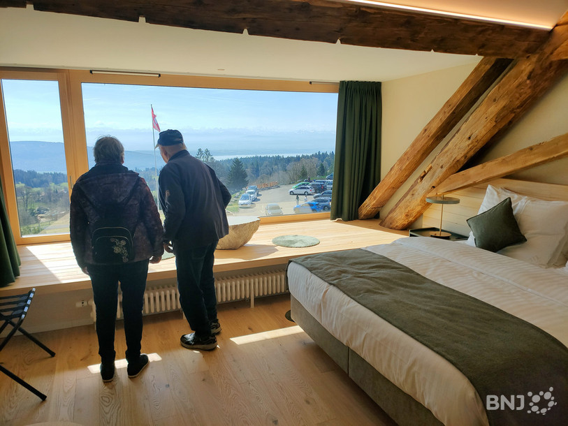 Les visiteurs ont pu découvrir plusieurs espaces de l'hôtel, comme ces chambres supérieures situées dans les combles.