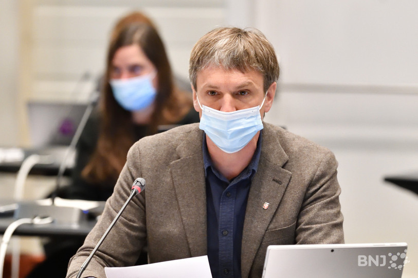 Le débuté vert Baptiste Laville a défendu sa motion mercredi. (Photo : Georges Henz).