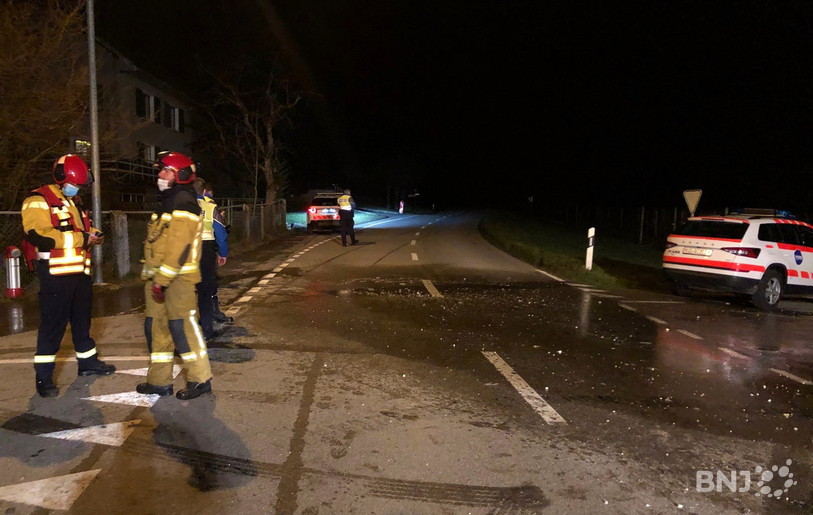 L'accident de la circulation qui a fait cinq blessées s'est produite entre les villages de Montsevelier et Couchapoix.