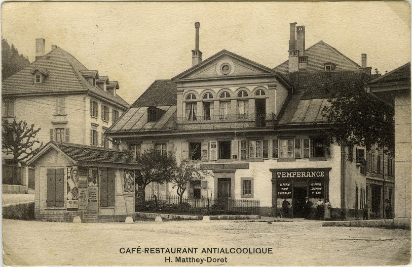 Un café-restaurant antialcoolique à Saint-Imier en 1911. Mémoires d'Ici, Fonds Mary-Louise et Pierre Flotron