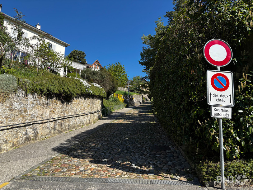 Les pavés du chemin des Pavés augmentent les risques d'accident pour les cyclistes pressés.