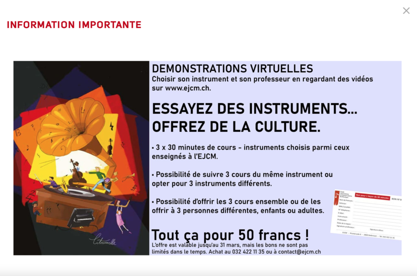 Démonstrations virtuelles de l'EJCM