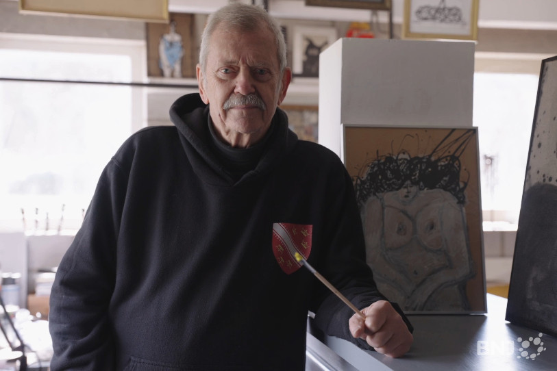 Jacques Humair construit un langage personnel où le geste, la matière et la texture occupent une place centrale. (Photo: Image et Son).