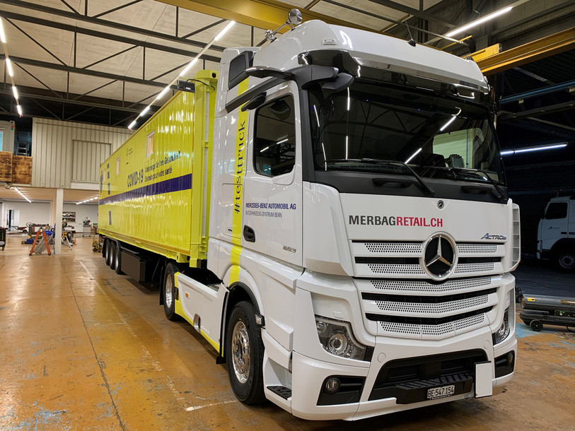 Le camion de dépistage sera stationné sur la place des Abattoirs. ( Photo : Canton de Berne)