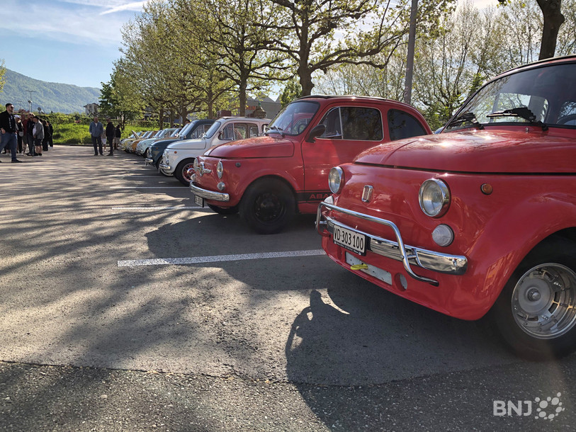 Environ 65 Fiat 500 participent à cette journée.