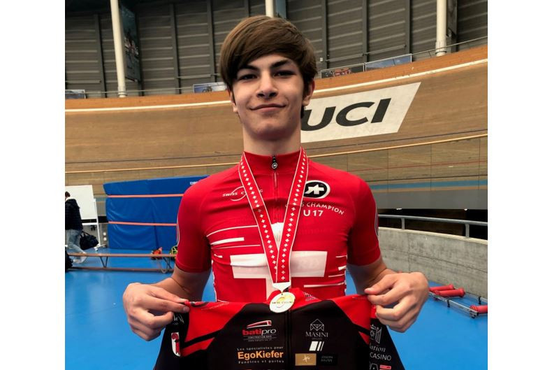 Un titre national pour Victor Benareau en cyclisme sur piste. (Photo: Jocelyn Jolidon)